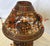 Vintage Beaded Tramp Art Table Lamp With Floral Embellishments For Sale - Image 17 of 18