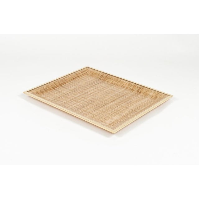 Serving Tray in Wicker and Brass from Christian Dior, 1970s For Sale - Image 8 of 17