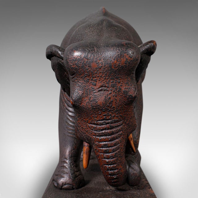 1900's Pair of Antique Elephant Bookends For Sale - Image 10 of 12