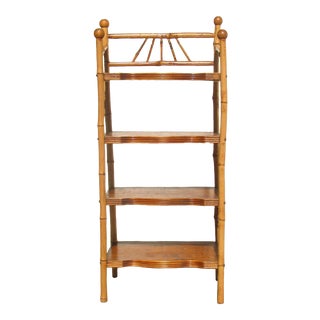 Victorian Bamboo Etagere / Bookcase For Sale