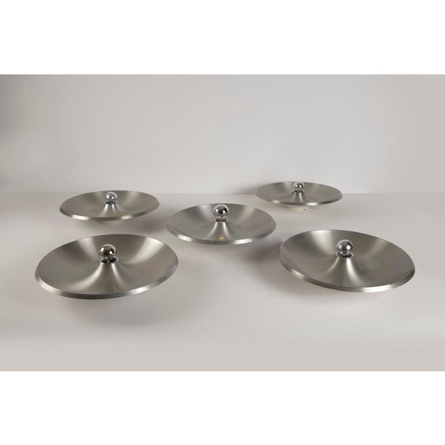 Silver Mod. 262 Lamps by Gino Sarfatti for Arteluce, 1970s, Set of 5 For Sale - Image 8 of 9