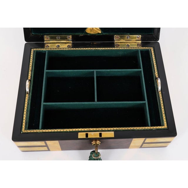 Antique Victorian Gonçalo Alves Jewellery Casket from F. L. Hausburg, 1800s For Sale - Image 12 of 18