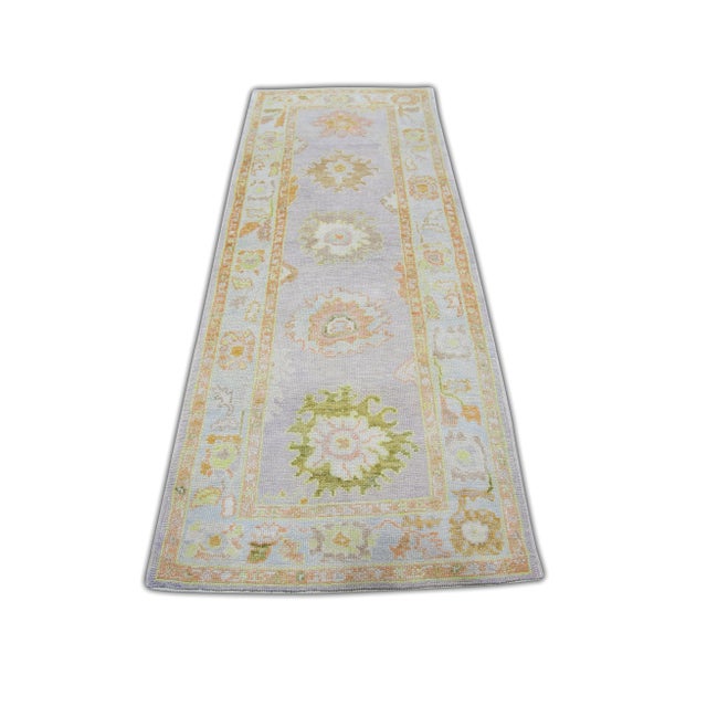 Modern Turkish Oushak Rug 3'3" x 8'1" For Sale In Houston - Image 6 of 7