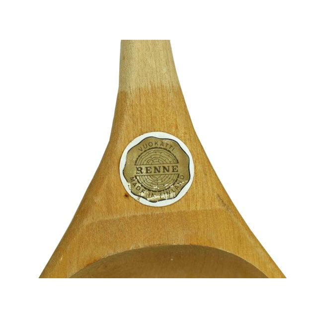 Mid 20th Century Authentic Finnish Hand-Carved Tall Wooden Sauna Ladle (Löylykauha) For Sale - Image 4 of 7