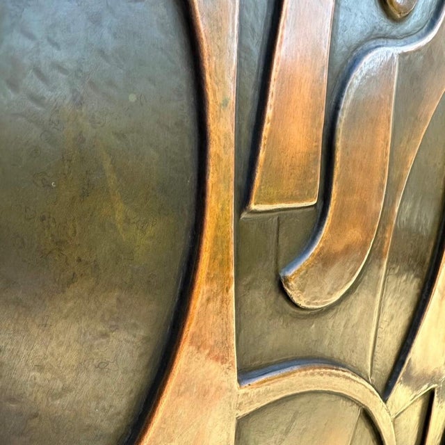 Circular Geometric Abstract Metal Wall Relief For Sale - Image 12 of 18