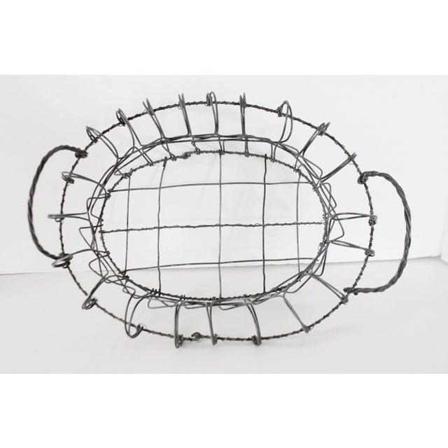 Antique French Twisted Wire Bread Basket For Sale In Los Angeles - Image 6 of 8