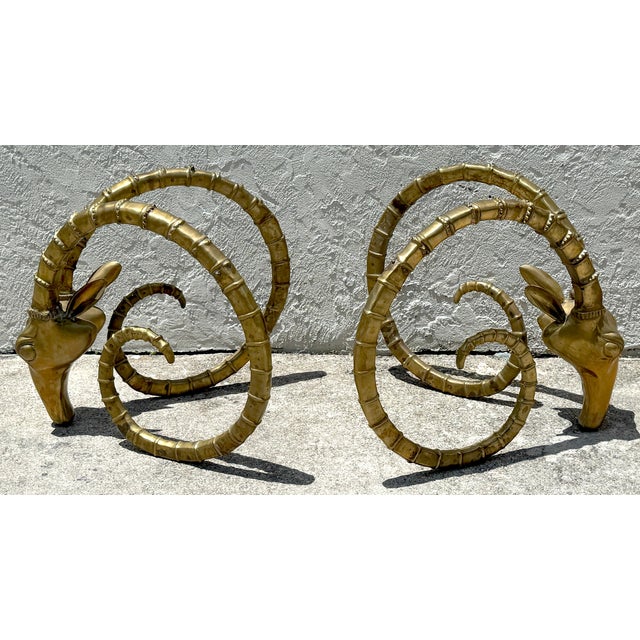 Pair French Modern Bronze Ibex Head Dining Table Bases, Attributed to Chervet For Sale - Image 11 of 18