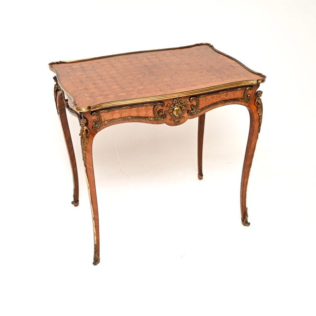 Antique French Inlaid Bureau Plat Desk, 1890 For Sale - Image 11 of 11