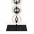 Abstract Koncept Sculpture 46 | Blown Glass, Steam Bent Wood, Powder Coated Steel For Sale - Image 3 of 4