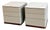 Pair of Poltrona Frau Fidelio Notte Nightstands in Leather and Marble For Sale