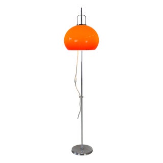 Italian Lucerna Floor Lamp in Orange by Harvey Guzzini for Guzzini, 1960s For Sale