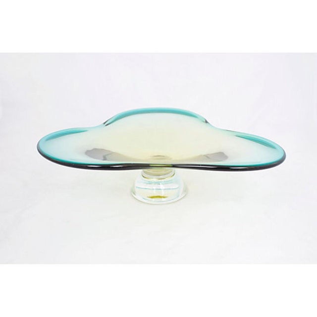 Glass Mid-Century Art Glass Pedestal For Sale - Image 7 of 7