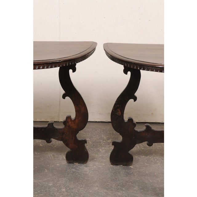 Late 18th Century Fabulous Late 18th C. Italian Demi-Lunes For Sale - Image 5 of 12