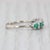 Modern 0.54ctw Emerald Diamond Ring 14k White Gold Size 5.5 Stackable For Sale - Image 3 of 8
