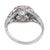 1930s Art Deco Gia 1.36 Carat Diamond Sapphire Platinum Engagement Ring, Size 5.75 For Sale In Los Angeles - Image 6 of 8