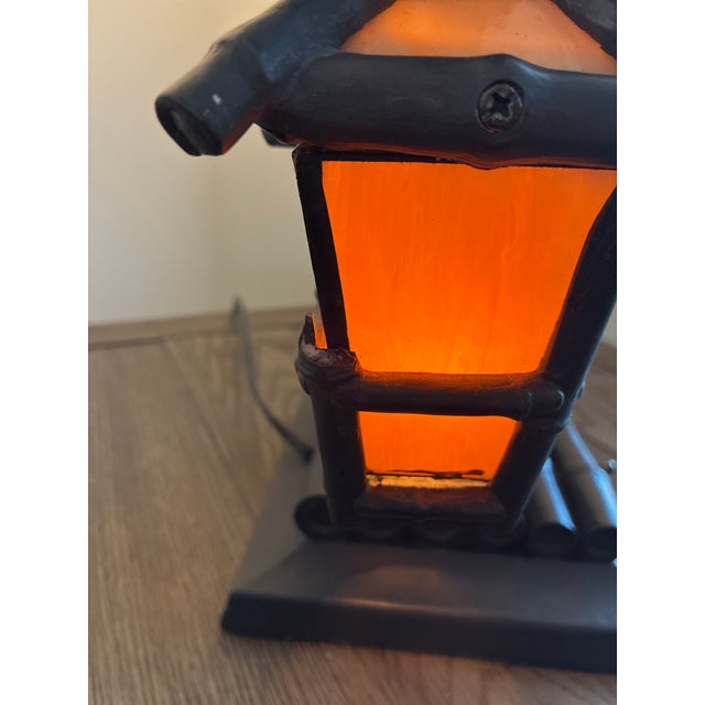 Gold Mid 20th Century Maitland Smith Style Monkey Bamboo Table Lamp For Sale - Image 8 of 14