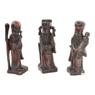 Vintage Set of Three Elders Figurines For Sale