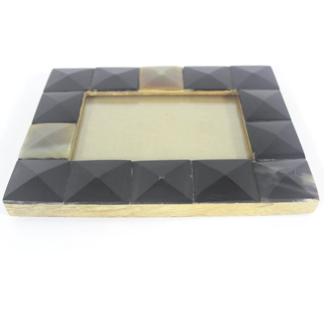 Vintage 4”x6” Natural Horn Picture Frame Easel Table Top Horizontal or Vertical For Sale - Image 11 of 14