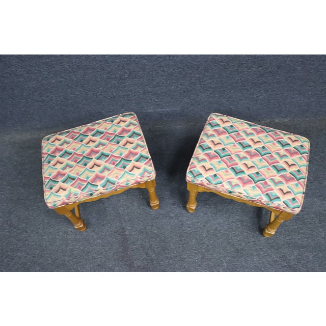 Wood Ethan Allen Contemporary Oak Stools/Ottomans For Sale - Image 7 of 9