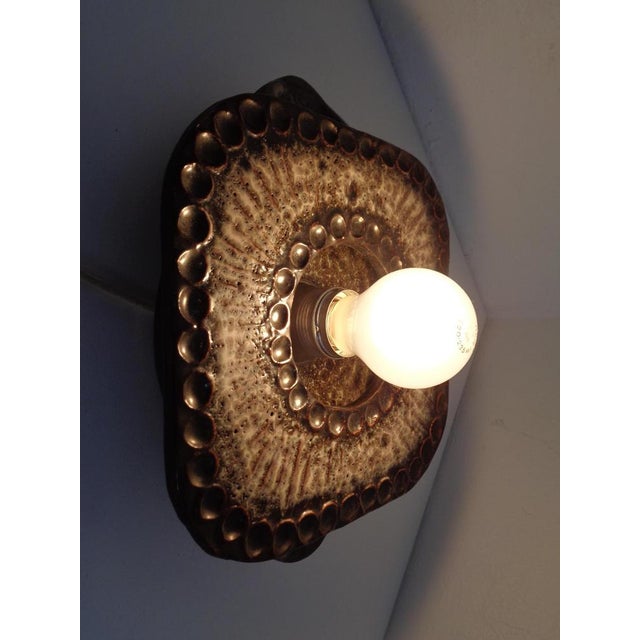 German Pop Art Ceramic Wall Lamps, 1970s, Set of 2 For Sale - Image 3 of 17
