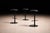 Ricardo Fasanello (1930–1993) Ciranda Stools, Set of Three, Brazil, 1986 — Black Carbon Steel and Leather For Sale - Image 9 of 11