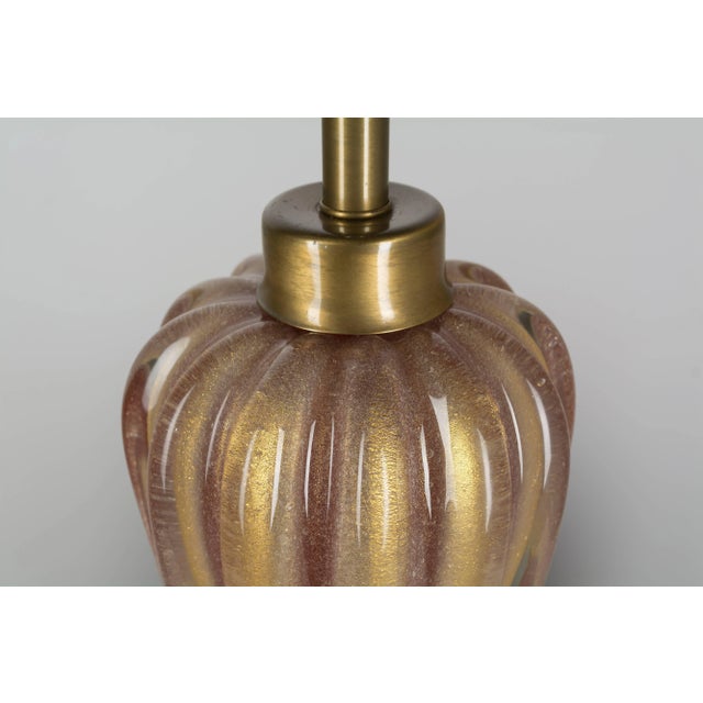 Murano Glass Table Lamp by Seguso, Handblown Art Glass, Italy For Sale In Orlando - Image 6 of 10