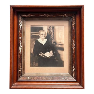 Antique Victorian Shadow Box Frame Sepia Portrait-Silver Gelatin Photo-C1800s For Sale