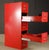 Vintage Red Powder Coated Steel 5 Drawer Filing Cabinet, 1950s For Sale - Image 4 of 7