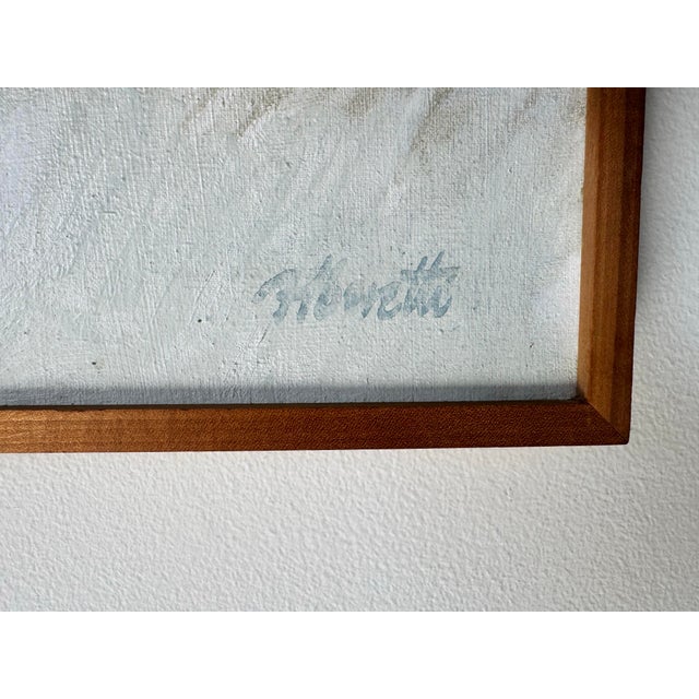 1980's Vintage Abstract Expressionist Style Landscape Oil Painting - Framed/ Sold For Sale - Image 10 of 12