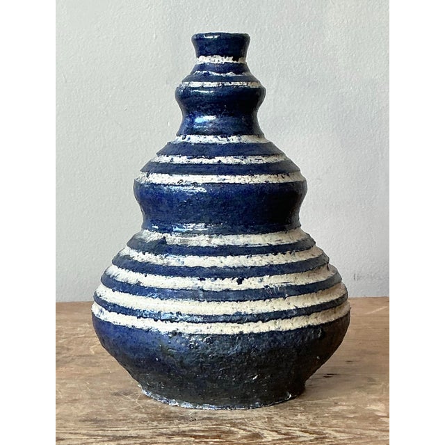 Ceramic Vintage Boho Original Studio Pottery Base For Sale - Image 7 of 9
