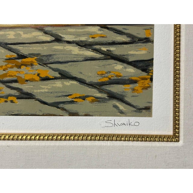 1990s Large Signed Serigraph “Autumn in Venice” by Viktor Shvaiko – Artist’s Proof Ap 13/15, Framed For Sale - Image 4 of 5