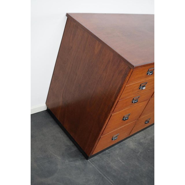 Mid-20th Century Dutch Industrial Mahogany Apothecary Cabinet For Sale - Image 9 of 18