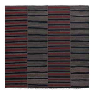 Made of Natural Wool 20th Century Kilim Rug 8'8'' X 9'