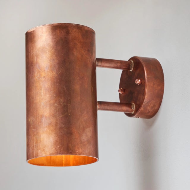 Hans-Agne Jakobsson C 627/110 'Rulle' Raw Copper Outdoor Sconce For Sale - Image 10 of 12