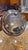 Vintage English Silver-plated hinged biscuit jar (Biscuit Barrel) featuring hand-chased floral repousse scrollwork and...