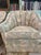 1950s Vintage Channel Back Club Chairs Reupholstered in Waverley for Schumacher ‘Hazel’ Linen Fabric For Sale - Image 5 of 9