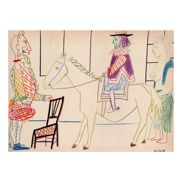 Pablo Picasso, The King, the Horse and the Maid, Nude, Lithograph, 1954 For Sale