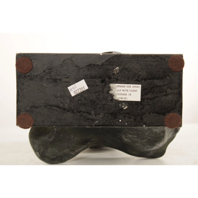 Vintage Classical Style Bronzed Bust Statue For Sale - Image 12 of 12