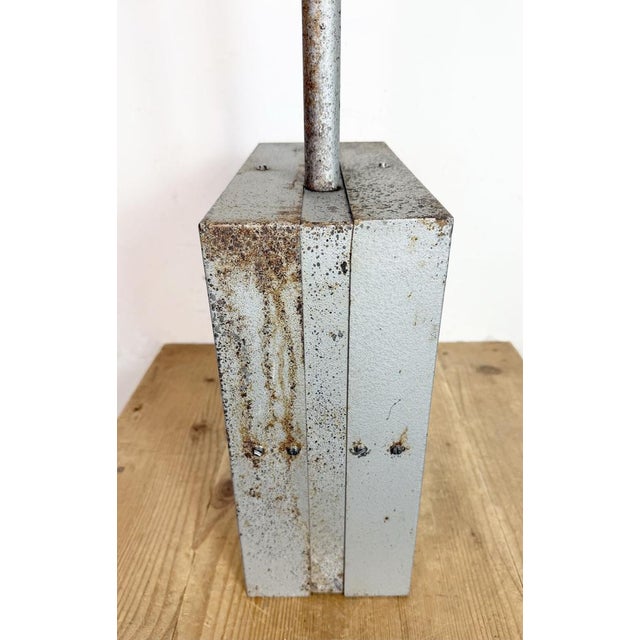 Industrial Square Double Sided Factory Ceiling Clock from Pragotron, 1970s For Sale - Image 12 of 18