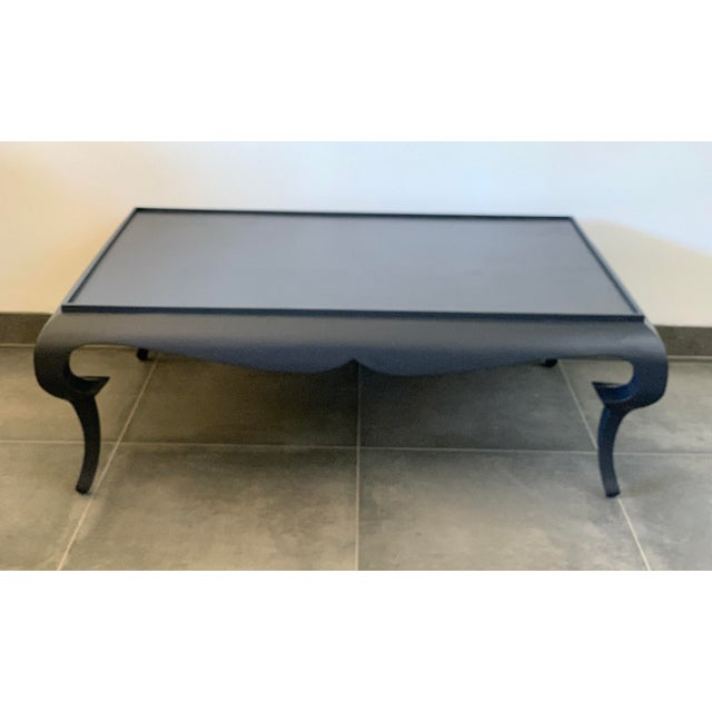 Chinoiserie Vintage Midnight Black Chinoiserie Coffee Table For Sale - Image 3 of 6