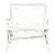 Vintage White Fiddlehead Rattan Garden Bench For Sale