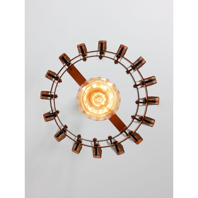 Vintage Italian Brass Cage Pendant Lamps, 1970s, Set of 2 For Sale - Image 5 of 15