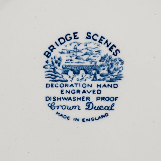 Mid 20th Century United Kingdom Blue Porcelain Serving Piece For Sale - Image 4 of 14
