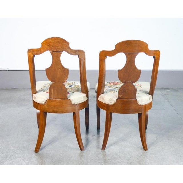 Empire Walnut Chairs, 1800s, Set of 2 For Sale - Image 9 of 18