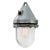 Industrial Clear Glass & Grey Pendant Light For Sale - Image 4 of 6