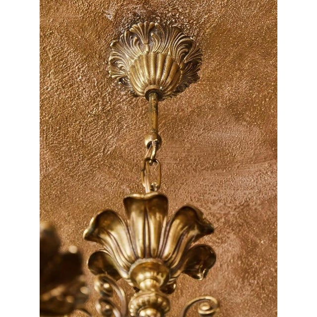 Goldenrod Chandelier in Brass with Onyx For Sale - Image 8 of 10