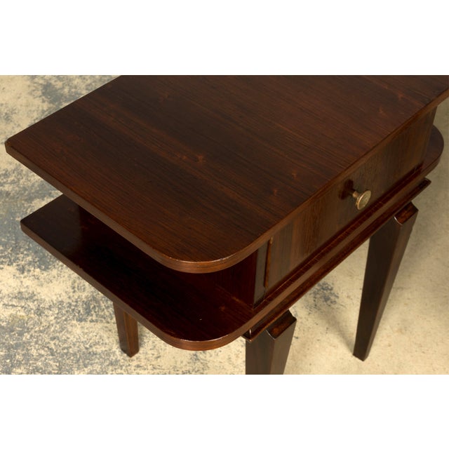 Pair of French Art Deco Rosewood Nightstands, 1930s For Sale - Image 12 of 15