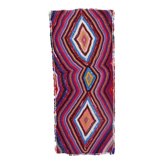 Colorful Vintage Boucherouite Moroccan Rug - 2'6" X 5'10" Ft For Sale
