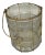 Caged Glass Bucket With Handle For Sale