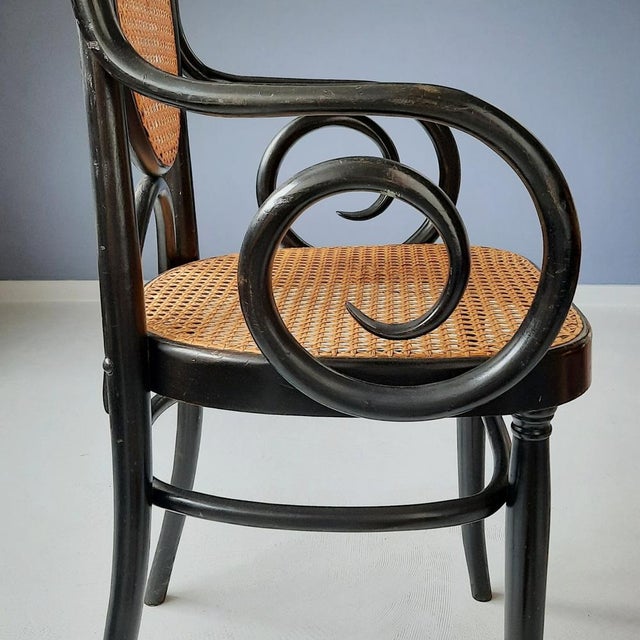 Wood No. 17 Black Chair by Michael Thonet, 1970s For Sale - Image 7 of 9